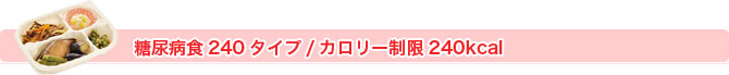 糖尿病食240タイプ/カロリー制限240kcal