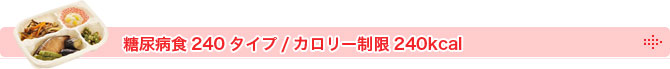 糖尿病食240タイプ/カロリー制限240kcal